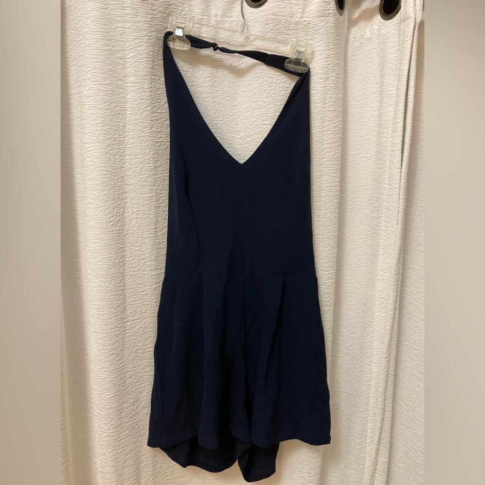 Navy blue halter romper